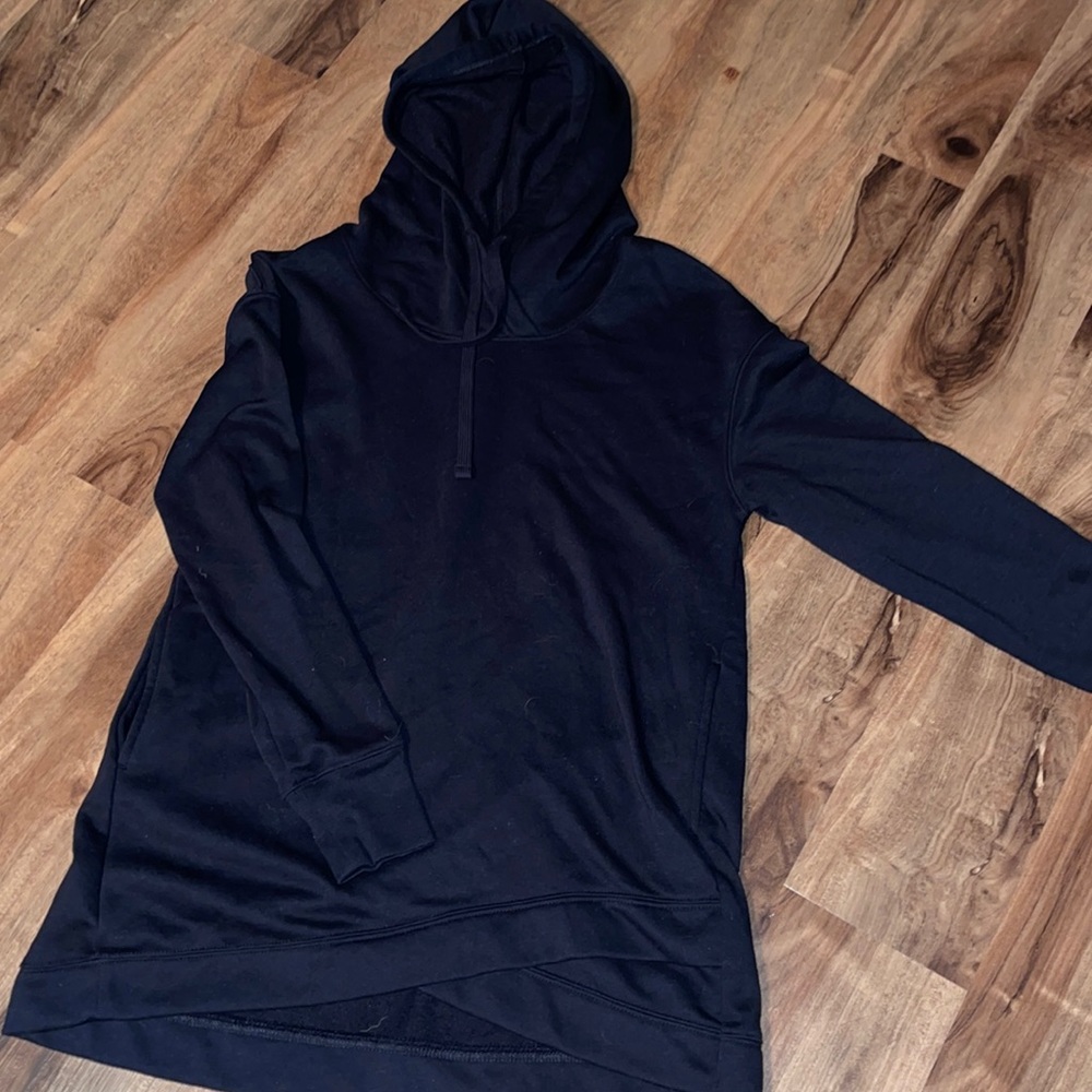Old Navy Black Drawstring Women’s Light Weight Pullover Hoodie with Pockets